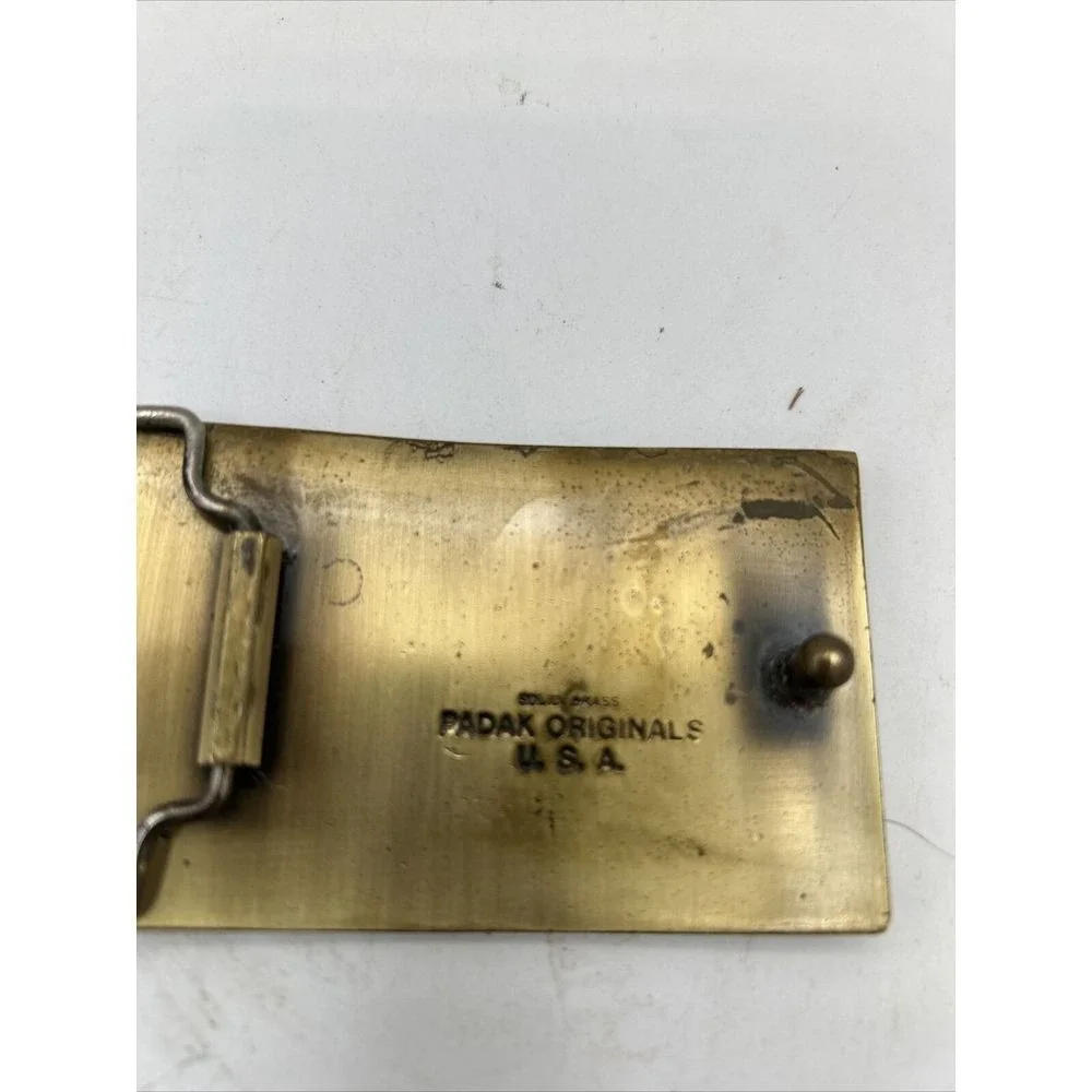 Belt Buckle 1 Riyal Postage Saudi Arabia Padak Original Solid Brass Made USA OIL
